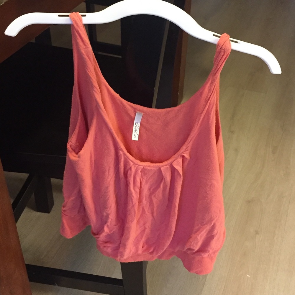 Orange crop top.